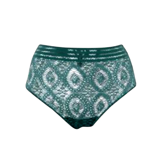 Else Women's Medium Green Baroque Geometric Print Lingerie High Waist Briefs - Picture 2 of 7